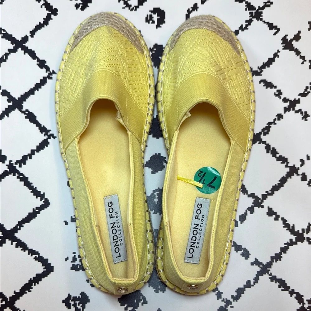 London Fog Yellow Espadrilles Casual Comfort - US Size 7.5 - EUC